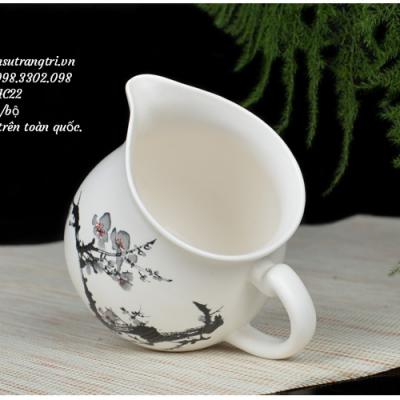 Bộ Ấm Chén Họa Tiết Hoa Đào